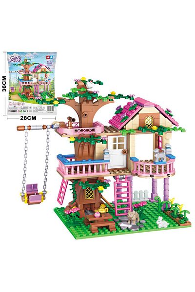 Choice 504pcs Dream City Friendship Tree House Princess Castle Building Blocks Street View Girls Series Gif