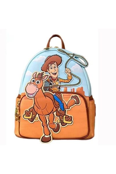 Choice A In Stock Disney Loungefly Toy Story Woody & Bullseye Student Backpack Children's Backpack Leisure.