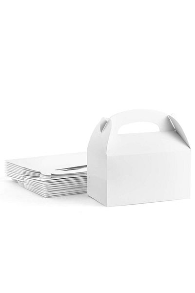 Choice Other 3.5x6.2x3.5inch 10pcs White 10pcs Large Gable Boxes White Gift Boxes With Handles Baking Boxes