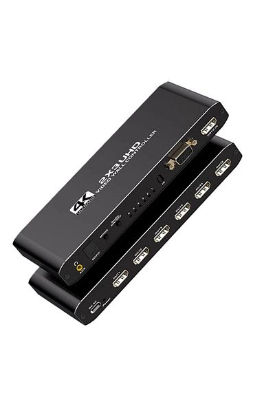lieve with US Plug 2x3 HDMI Video Wall Controller 4K HDMI Video Screen Wall Stitching Processor 2x3 1x2 1x