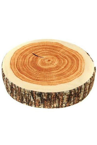 Choice Round 1pc New Home Natural Camping Cylinder Woods Design Log Soft Plush Cushion Pillow Throw Pillows