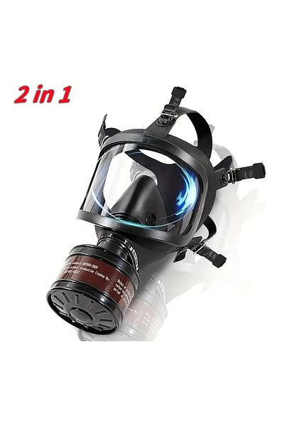 Choice Mf-3b With Filter New Mf14/87 Respirator, Full Face Gas Mask With Activated Carbon Filter For Vapour