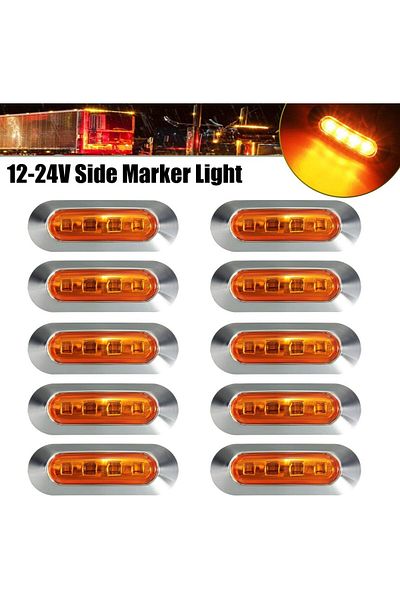 Choice 20/10 قطع من مصابيح مؤشر LED الجانبية الأمامية والخلفية ومصباح الخلوص الأرضي بتيار مستمر 12 فولت - 24 فولت