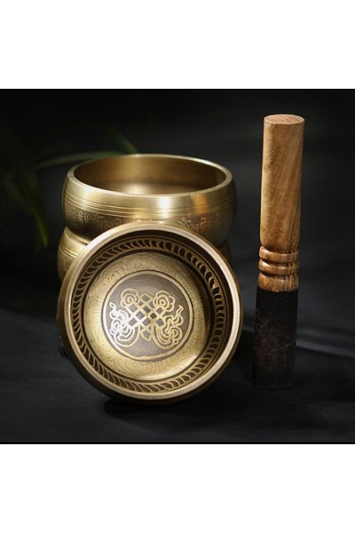 Miwayer Tibetan Singing Bowl Set, Totem with Sound, Meditation Bowl, Unique Gift, Useful for Meditation, ...