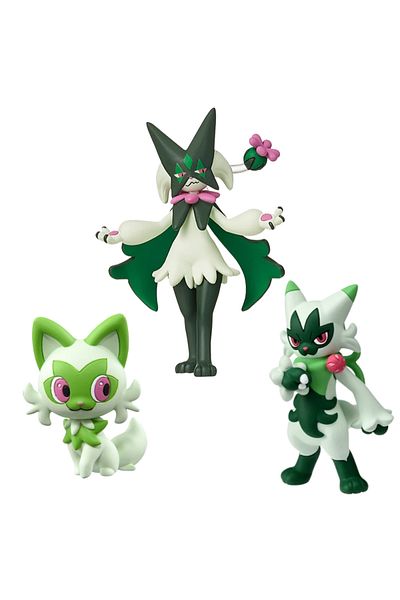 Choice New Original TAKARA TOMY Pokemon Figures MS Sprigatito Floragato Meowscarada Anime Monster Collec...