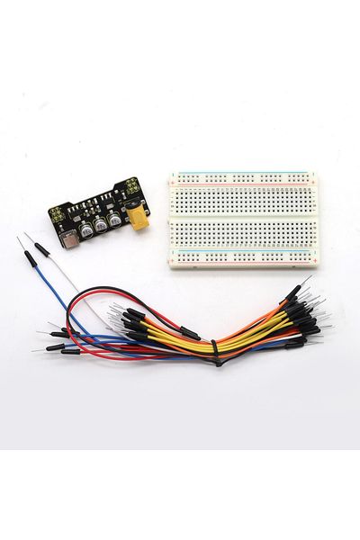 Choice وحدة طاقة من النوع C من Keyestudio + 400 لوحة تجارب + أسلاك توصيل لمشاريع لوحة تجارب Arduino اختبار أ...