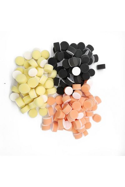 Choice Mixed 1" 25mm 50pcs Sponge Buffing Polishing Pads Waxing Buffer Tools Rough & Medium & Fine Fit For