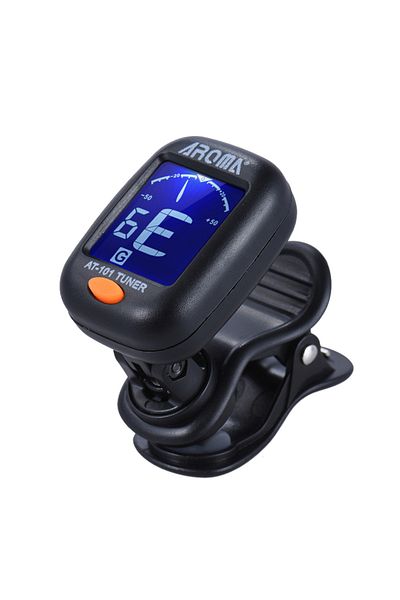 Choice Black Tuner At-101 Mini Portable Clip-on Electronic Tuner Super Sensitive 12 Equal Temperament Guita