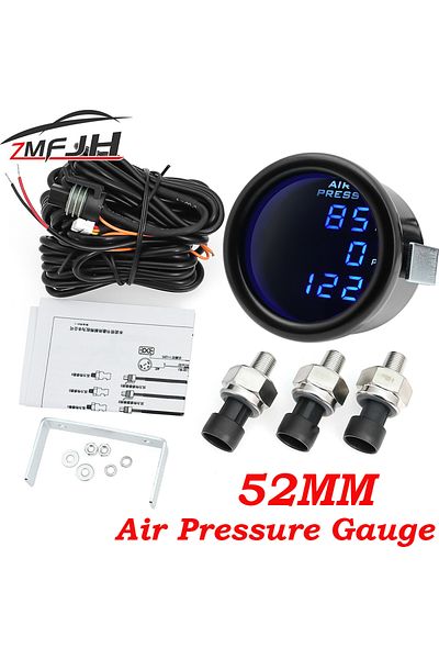 ZMFJH Triple Display A Triple Dual Display Air Pressure Guage Led Digital Air Suspension Gauge 0-220psi Wi