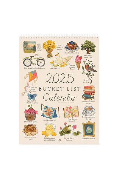 Choice White New Spot Preorder 2025 Bucket List Calendar Funny 12 Months Of Cuss Word Sayings Wall Calendar