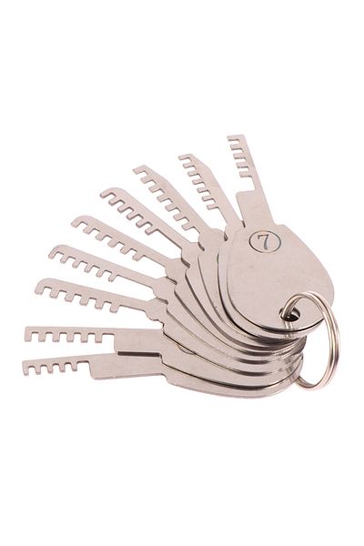 Choice Huk Tools Stainless Steel Comb Lock 9in1 Full Set Repair Tool