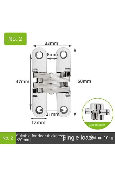 Choice Number 2 Hidden Gate Hinge Stainless Steel Invisible Hinges Concealed Barrel Wooden Box 180 Degree F