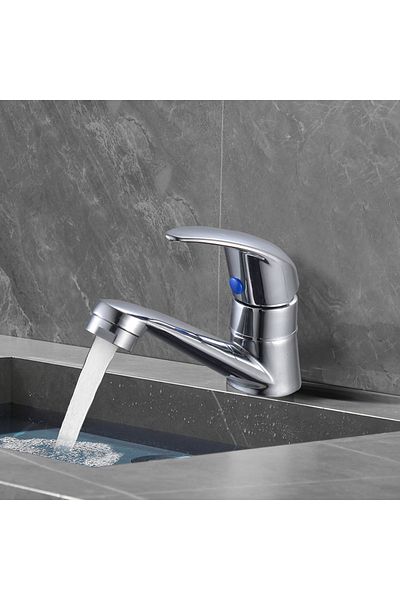 Choice Chromium Plating A Piece Of Alloy Bathroom Basin Sink Faucet, Single Cold Water Kitchen Faucet, Wash