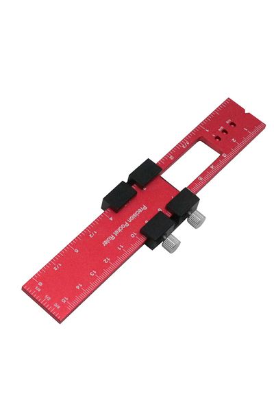 MDNG H160mm Woodworking Toolsruler Precision Pocket Ruler Slide Ruler Inch/metric T-track Metal Slide St