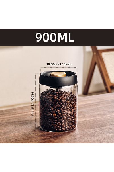 Choice 900ml Vacuum Sealed Jar Coffee Bean Storage Bottle Kitchen Food Grain Tea Glass Jar Fresh Storage Ja