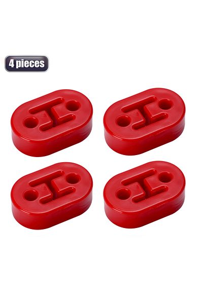 PQY Red Lzone - 4pcs/lot Universal Polyurethane Exhaust/muffler Short Hangers Muffler Hangers Red Or Blu