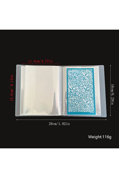 Choice 6015 40pockets Folder Book With Plastic Sleeves, Presentation Book For Silk Screen Stencil For Polym