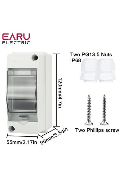 Choice Ht-2 Ip65 Waterproof Distribution Breaker Box Panel Installation 2 Way Pc Abs Plastic Outdoor Ele...