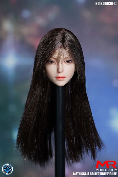 Choice C Sdh030 1/6 Beauty Girl Head Sculpt Carving Model Fit 12'' Tbleague Ph Pale Skin Action Figure Bod.