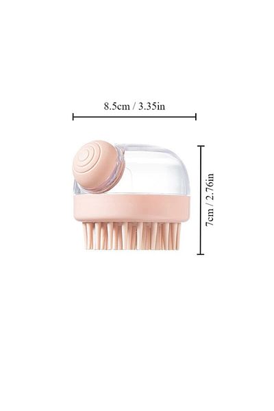 Choice Pink 1pc Pet Bath Brush Soft Silicone With Shampoo Dispenser Gentle Massage For Grooming And Cleanin