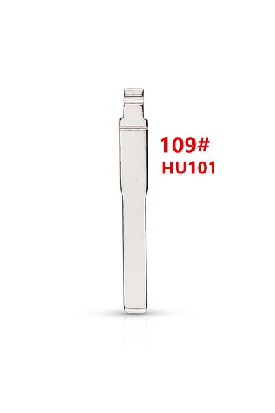 Choice 10pcs/lot #109 HU101 Blank Metal Uncut Flip remote Key Blade For Ford flip key remotes