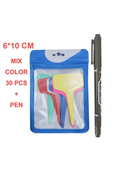 Choice Mix 30pcs 10cm T-shape Plastic Waterproof Plant Tags Nursery Garden Labels For Plants Markers Plant