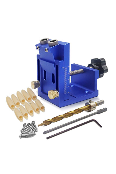 Choice1 دليل حفر ثقب الجيب B، قالب تثبيت المسامير، مجموعة حفر موقع الثقب المائل من الألومنيوم، أدوات النجارة DIY أيضًا.