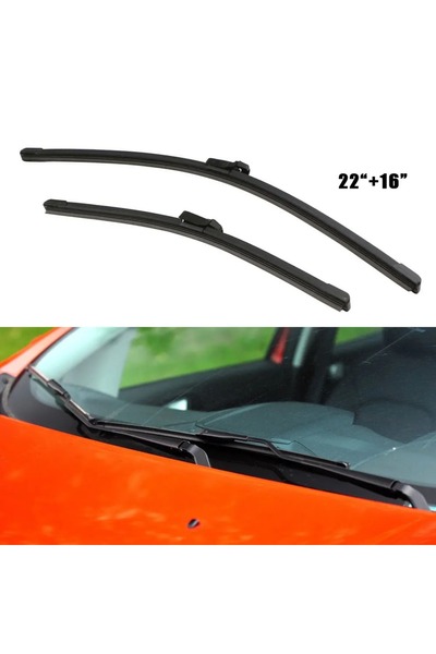 Choice ماسحة زجاج أمامي سوداء مقاس 22 بوصة و16 بوصة لسيارة فورد إيكوسبورت 2013 - 2017 شفرات ممسحة نافذة أمامية