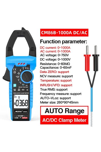 TELEHILL Cm86b 1000a Ac Dc Cm86 1000a Dc/ac Current Digital Clamp Meter Auto Range Multimeter True-rms High P