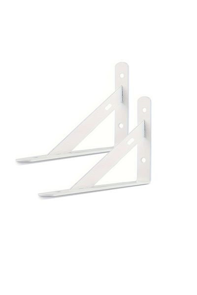 NIUXIANG 5.91x 3.74 inch 2 Pcs Heavy Duty Shelf Brackets , Floating Shelves White Triangle Shelf Brackets,...