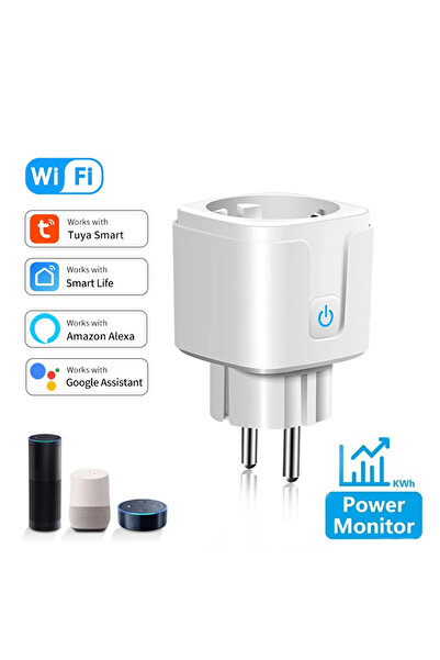 Choice مقبس Tuya الذكي من الاتحاد الأوروبي، قابس ذكي يعمل بالواي فاي من الاتح...