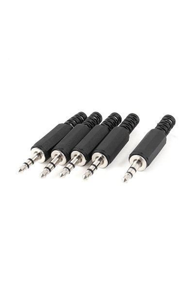 Choice 5pcs/lot 3.5mm Black Plastic Housing Audio Jack Plug Headphone Connector Discount