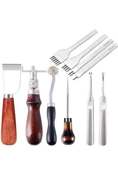 Choice Type 1 Kraball Leather Craft Tool Kit Leather Hand Sewing Repair Kit Stitching Punch Carving Work gr