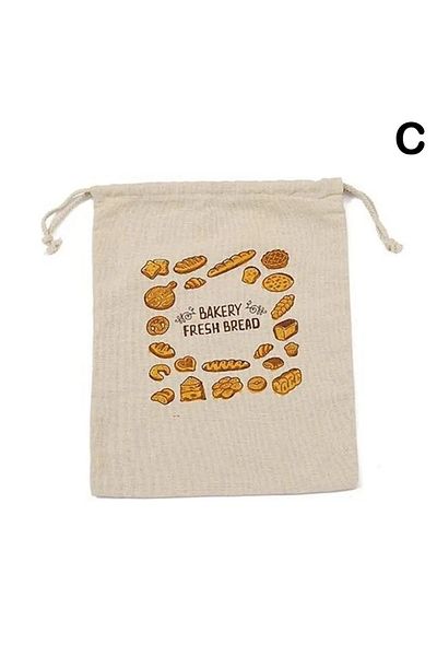 Choice C Reusable Drawstring Linen Bread Bags Large Washable Storage Food Accessories Home Unbleached Kitc.