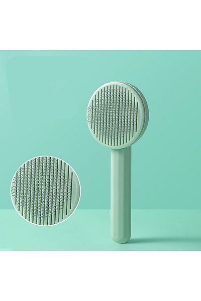 Choice Green Pet Hair Removal Comb Cat Brush Self Cleaning Slicker Brush For Cats Dogs Hair Remover Scraper
