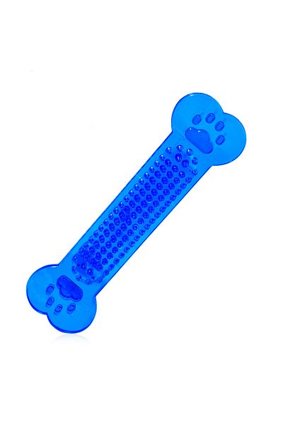 Choice Blue Pet Dog Chew Toys Rubber Bone Toy Aggressive Chewers Dog Toothbrush Doggy Puppy Dental Care For
