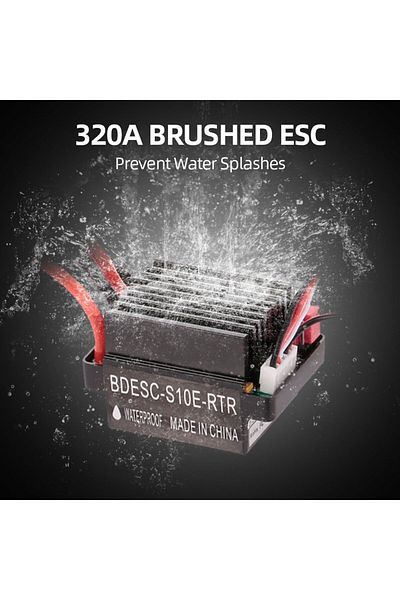 Choice 5v/2a Bec 320a 2-3s Waterproof Brushed Esc Electric Speed Controller Suitable For 1:10 Scale Rc C...