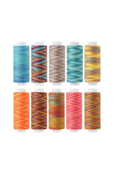 Choice 10 Colors 1 Set Of 10 Rolls Colored 402 Polyester Sewing Thread, 300 Yards, Household Sewing, Diy Se