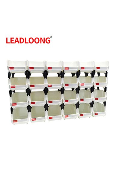 Choice White 24pcs Leadloong White Parts Bin 6/24pcs 13.5x10.5x7.6cm/5x4*3inch Stackable Plastic Garage Too