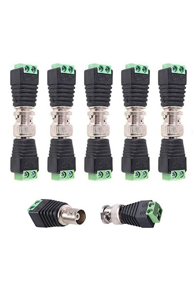 Choice Bnc Screw Plug 10 Pcs Bnc Male Female Plug Screw Terminal Connector To Cat5e Adapter Connectors And