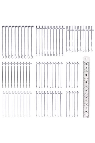 Choice Imzay 80pcs Crochet Hooks With Tongue Knitting Needles Set With Stainless Steel Sewing Ruler Croc...