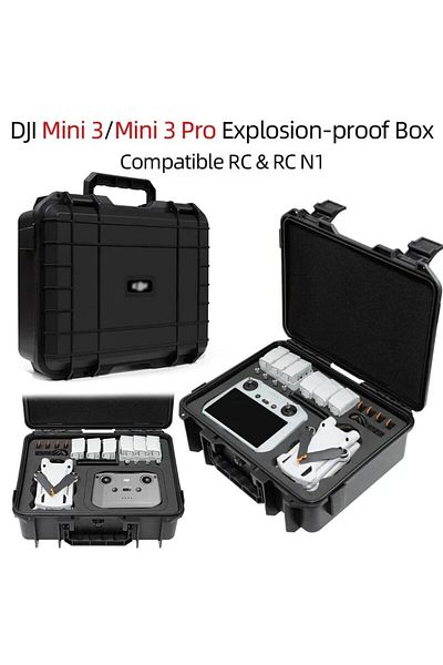 ERIKOLE Mini3-3pro Black For Dji Mini 3 Case Explosion Proof Case Mini 3 Pro Bag Portable Waterproof Box Har
