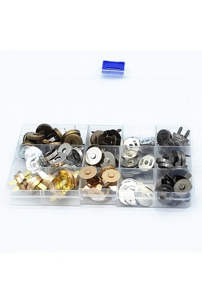 Choice Easy-Attach 14mm Magnetic Snap Buttons - 40 Set Multi-Color Pack for Sewing and Crafts, Durable &...