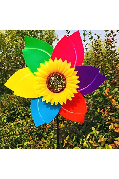 Choice طاحونة هوائية على شكل زهرة عباد الشمس، طاحونة هوائية دوارة، عمود زهرة ...