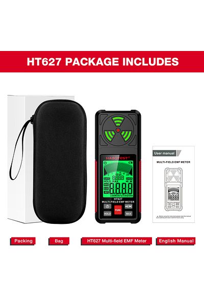 Choice Ht627 Habotest Ht627 Emf Meter Professional Electromagnetic Field Radiation Detector Handheld Portab