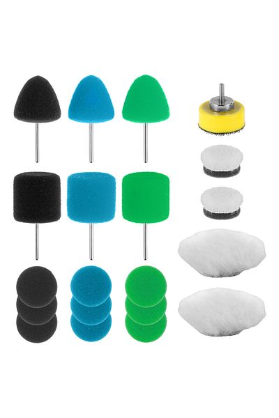 Choice Set A 20pcs Set 1inch Mini Car Foam Drill Polishing Pad 25mm Detail Sponge Wool Waxing Buffing Pads