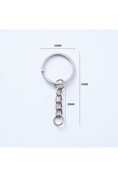Choice 100pcs 25mm 10/50/100pcs Key Chain Key Ring Round Split Keyfob Keyrings With Jump Ring For Keychain