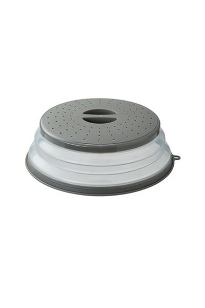 Choice Z7627-gy غطاء رذاذ الميكروويف غطاء قابل للطي للتسخين غطاء سيليكون للحفاظ على النضارة غطاء مقاوم للزيت