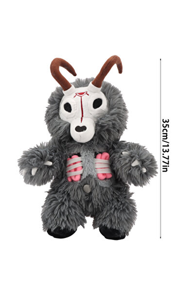 Choice لعبة وينديجو المحشوة على شكل رأس غزال زومبي رمادية كبيرة الحجم مقاس 35 سم، لعبة وينديجو المحشوة لأعياد الميلاد