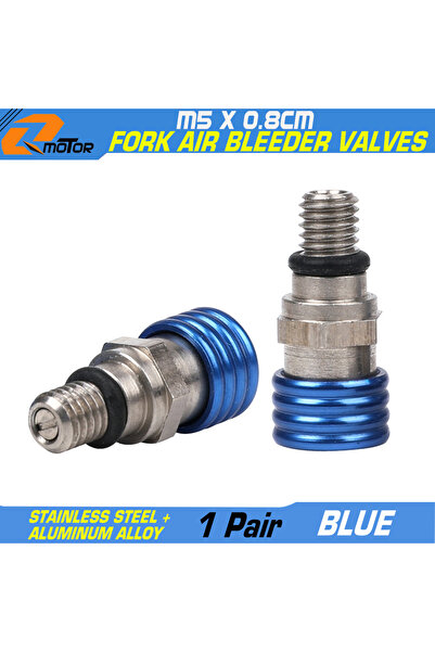 Choice Blue Motorcycle M5*0.8cm Fork Air Bleeder Valve For Honda Yamaha Suzuki Kawasaki Cr Yz Wr Kx F Rm 12